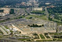 Hegseth UNLEASHES Firing Spree at Pentagon Aerial view of the Pentagon building and surrounding area