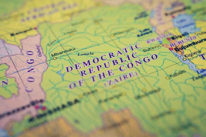 Map showing the Democratic Republic of the Congo.