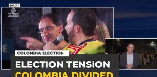 Colombia election dispute: left-wing supporters rally in Bogotá amid tight race