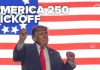 Trump turns America 250 kickoff into campaign-style rally on the National Mall