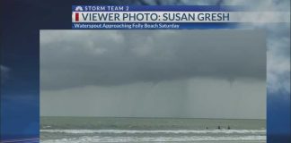 Beach Chaos As Twister Jumps Ashore Waterspout becomes brief tornado on Folly Beach