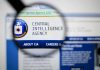 Magnifying glass highlighting CIA website header