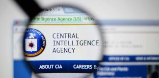 Magnifying glass highlighting CIA website header