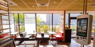 Drive-Thru Bloodbath Shocks Idaho Fast-food restaurant interior with self-order kiosk and seating