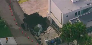 Gas Leak Chaos After Malibu Cave-In Sinkhole threatens mansion once linked to Nicolas Cage