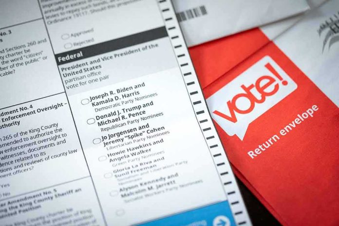 Mail-in ballot with return envelope