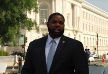 Misgendering Firestorm Engulfs Florida Stop Man in a suit speaking outside a neoclassical government building