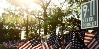 9/11 Bombshell Looms – Trump Holds The Key American flags displayed outdoors at a memorial