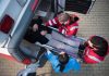A Routine Food Pickup Turns Into a Nightmare Paramedics load a patient on a stretcher into an ambulance